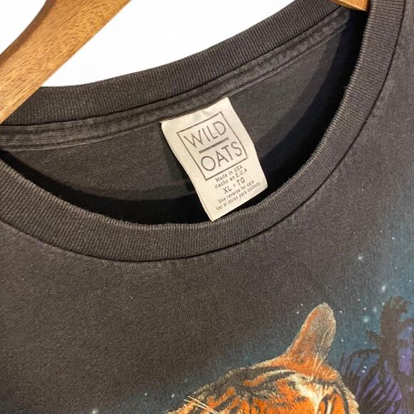 Vintage 90s Tiger AOP t shirt 1996 Wild Oats tiger - Picture 3 of 6